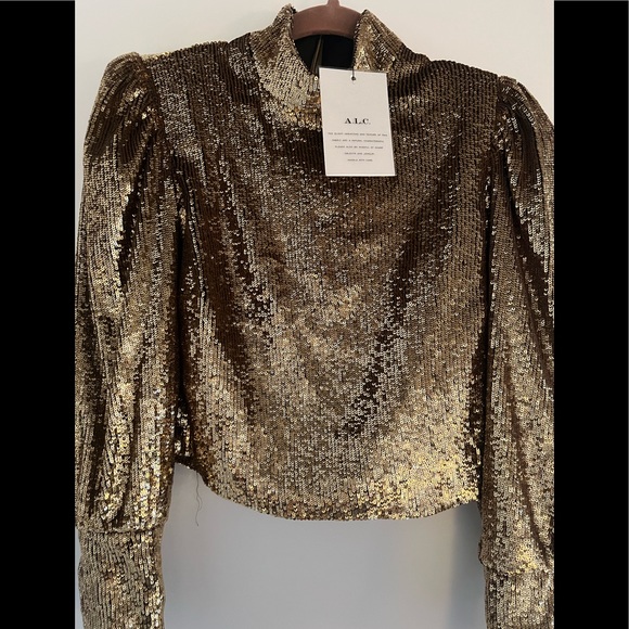 ALC MARGARET GOLD NEW TOP, size 0 - Picture 2 of 6